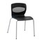 Flash Furniture Black Plastic Stack Chair with Lumbar Support RUT-NC618-BK-GG - alternate 2
